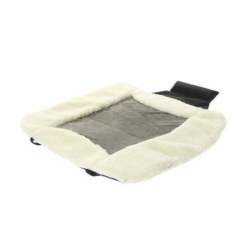 Накидка на сиденье Matex Alaska Line автомобильная мех 48х52 см бело-серая 1672₽