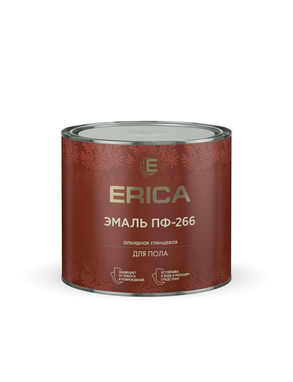 Эмаль Erica ПФ-266, красно-коричневая, 0,8 кг