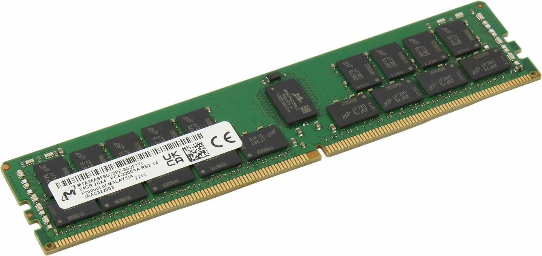 Оперативная память Micron 64 ГБ DDR4 3200 МГц DIMM CL22 MTA36ASF8G72PZ-3G2B2