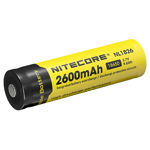 Аккумулятор NITECORE NL1826 18650 3.7v 2600mAh c защитой аккумулятор nitecore nl1823 18650 li 3 7v 2300ma