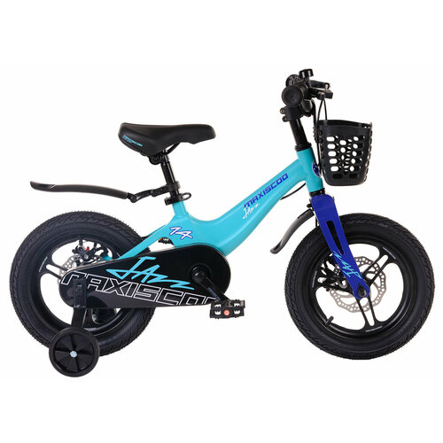 Детский велосипед Maxiscoo Jazz Pro 14 (2024) 14 Бирюзовый (90-110 см) детский велосипед maxiscoo air pro 14 2024 14 темно розовый 90 105 см