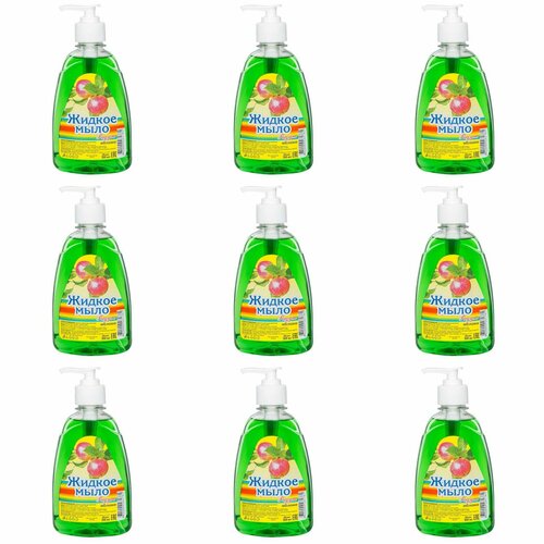 Радуга Мыло жидкое Яблоко, 300 мл, 9 шт
