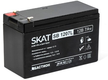 Аккумуляторная батарея SKAT SB 1207L ∙ Аккумулятор 12В 7 А∙ч