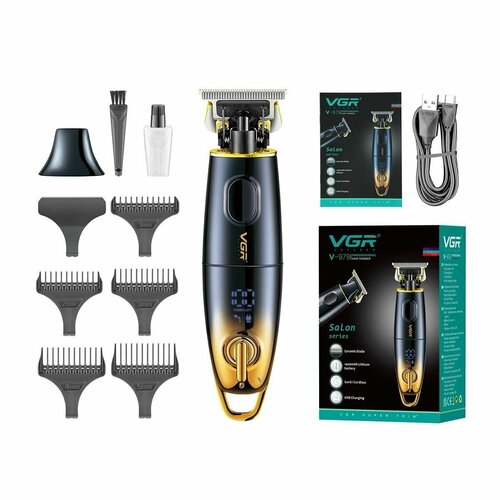 Беспроводная машинка для стрижки и окантовки триммер для бороды и усов VGR V-979 177800₽