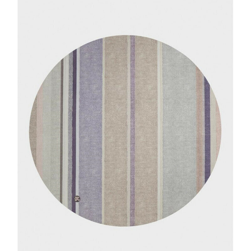 Коврик для йоги Manduka eKO ROUND Linen Stripe 150*0,3 см, нескользящий, прочный, каучук