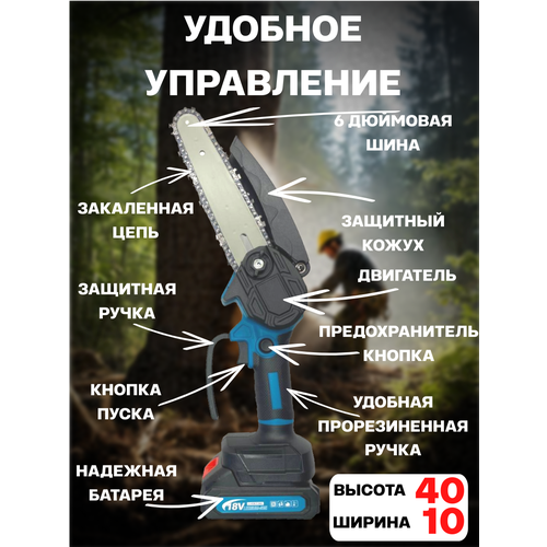 Пила цепная аккумуляторная