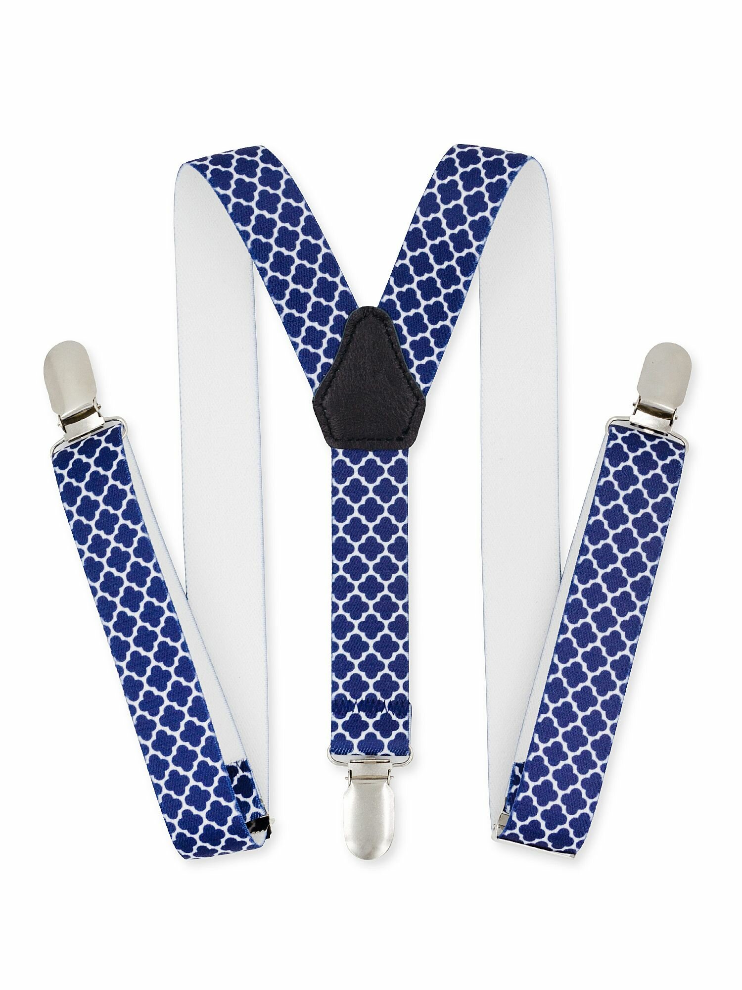 Подтяжки Андерсен для детей, размер 120-160, синий/белый