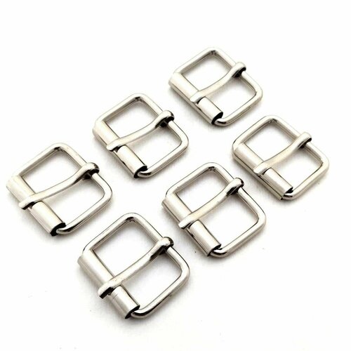 Пряжка с роликом 25х20 мм 6 шт металл никель 320₽