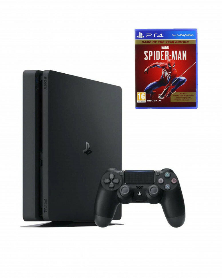 Игровая приставка Sony PlayStation 4 Slim 500 ГБ HDD+Marvel Человек-паук. Издание Игра года