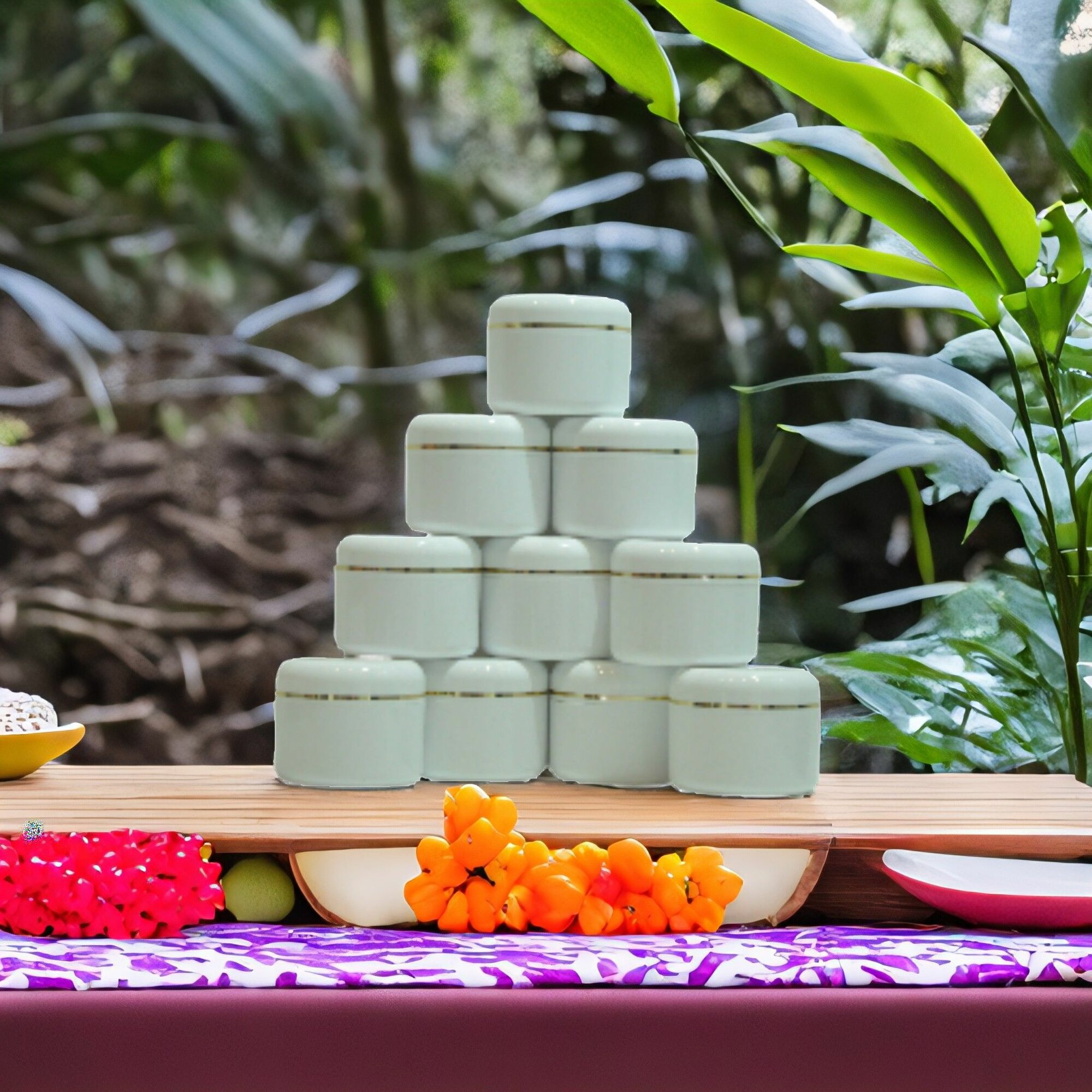 фото Банки пустые для гелей, кремов, пилингов, масок, скрабов и т. д. Набор банок из 10шт .