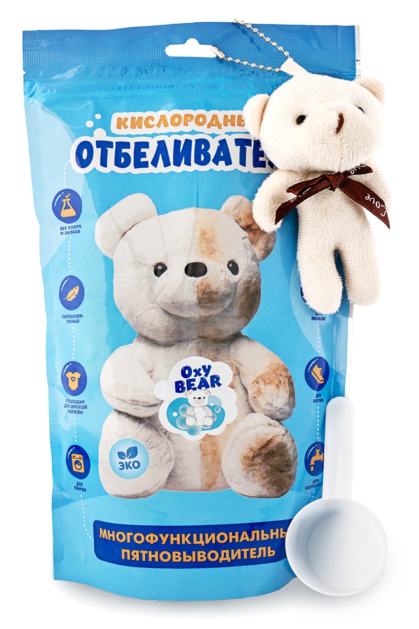 Кислородный пятновыводитель отбеливатель универсальный OxyBear 1кг