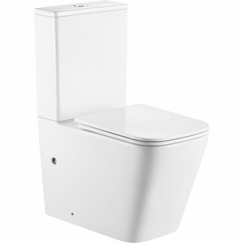 Унитаз-компакт toHit 640х360х840мм, напольный, безободковый, сиденье с микролифтом, белый TN136003