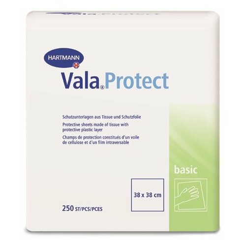 Hartmann Vala Protect basic Защитные простыни Вала Протект бэсик, 38 х 38 см, 250 шт.