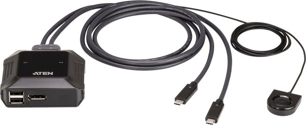 ATEN US3312 2-Портовый 4K USB-C переколючатель с пультом ДУ