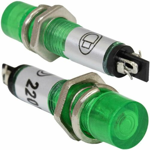 N-814-G 220V Лампочка неоновая в корпусе N-814-G 220 В зелёная 990₽