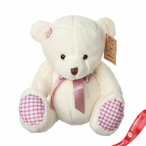 Игрушка Медведь с бантом 25 см Кремовый