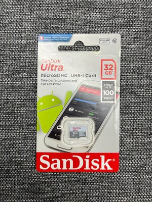 Карта памяти SanDisk microSDHC 32 ГБ Class 10, V10, A1, UHS-I, R/W 100/10 МБ/с, 1 шт, серый