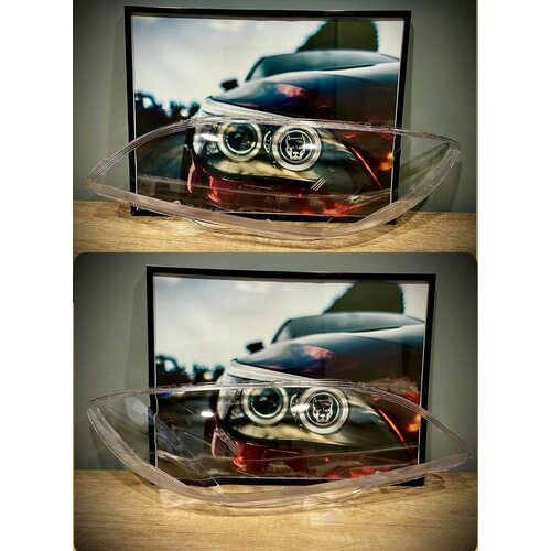 Стекла на фар Mazda 3 BK седан 2003-2009 (комплект) новые прозрачные стекла фар Мазда 3 бк