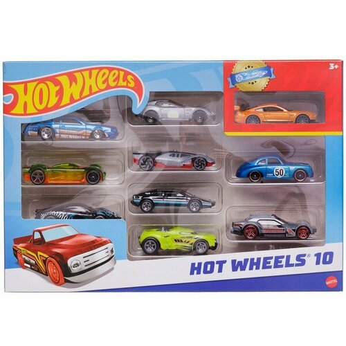 Набор машинок Mattel Hot Wheels Подарочный 10 машинок №23