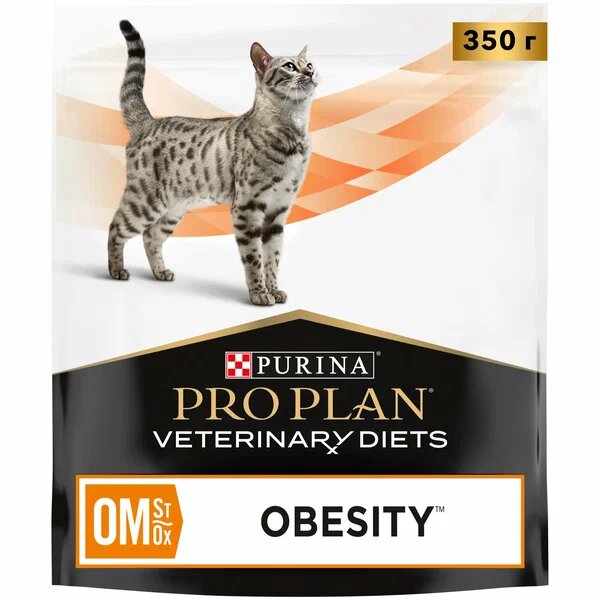 Pro Plan OM Сухой корм для кошек Veterinary Diets Obesity Management при ожирении 350 г