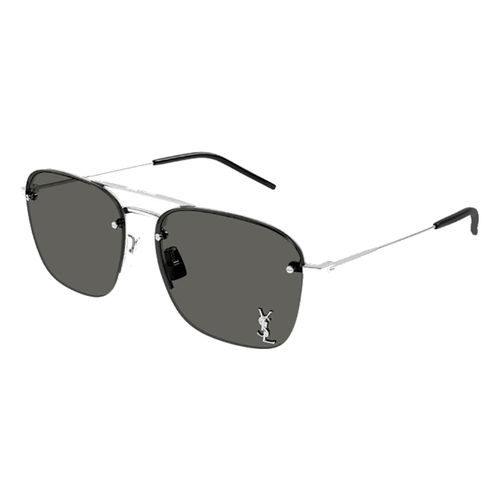 Солнцезащитные очки Saint Laurent, серый saint laurent sl m89 002 61 черный металл