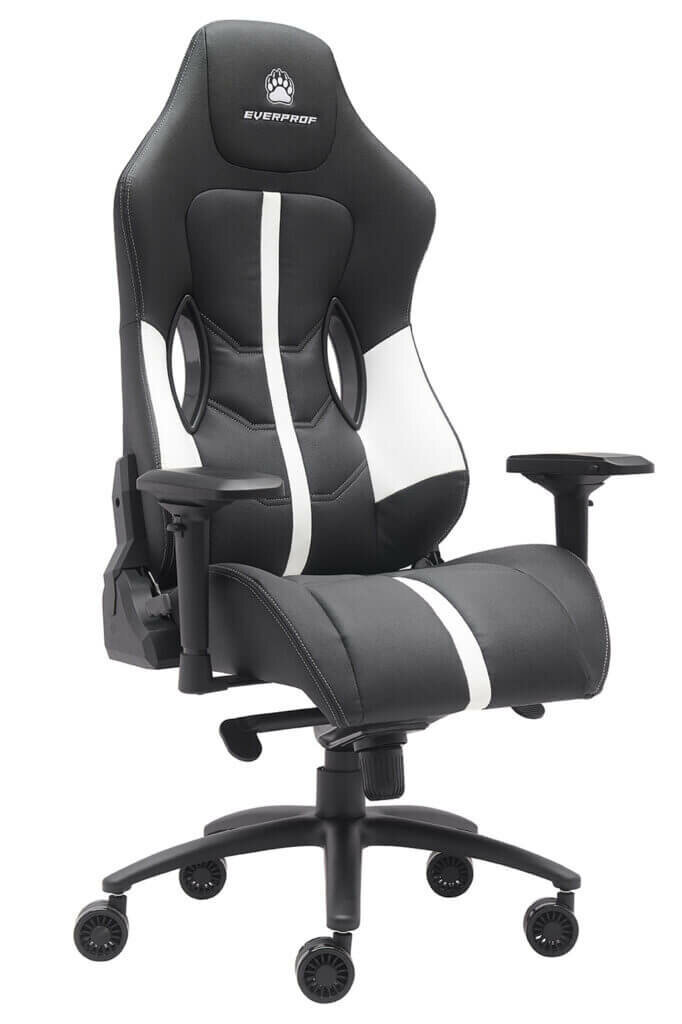 Кресло для геймера Jaguar Everprof Экокожа Черный/Белый