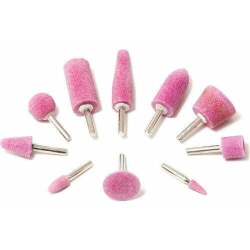 Набор камней абразивных в блистере 10 шт хвостовик 6 мм ROCKFORCE RF-GSK01029655 1293₽