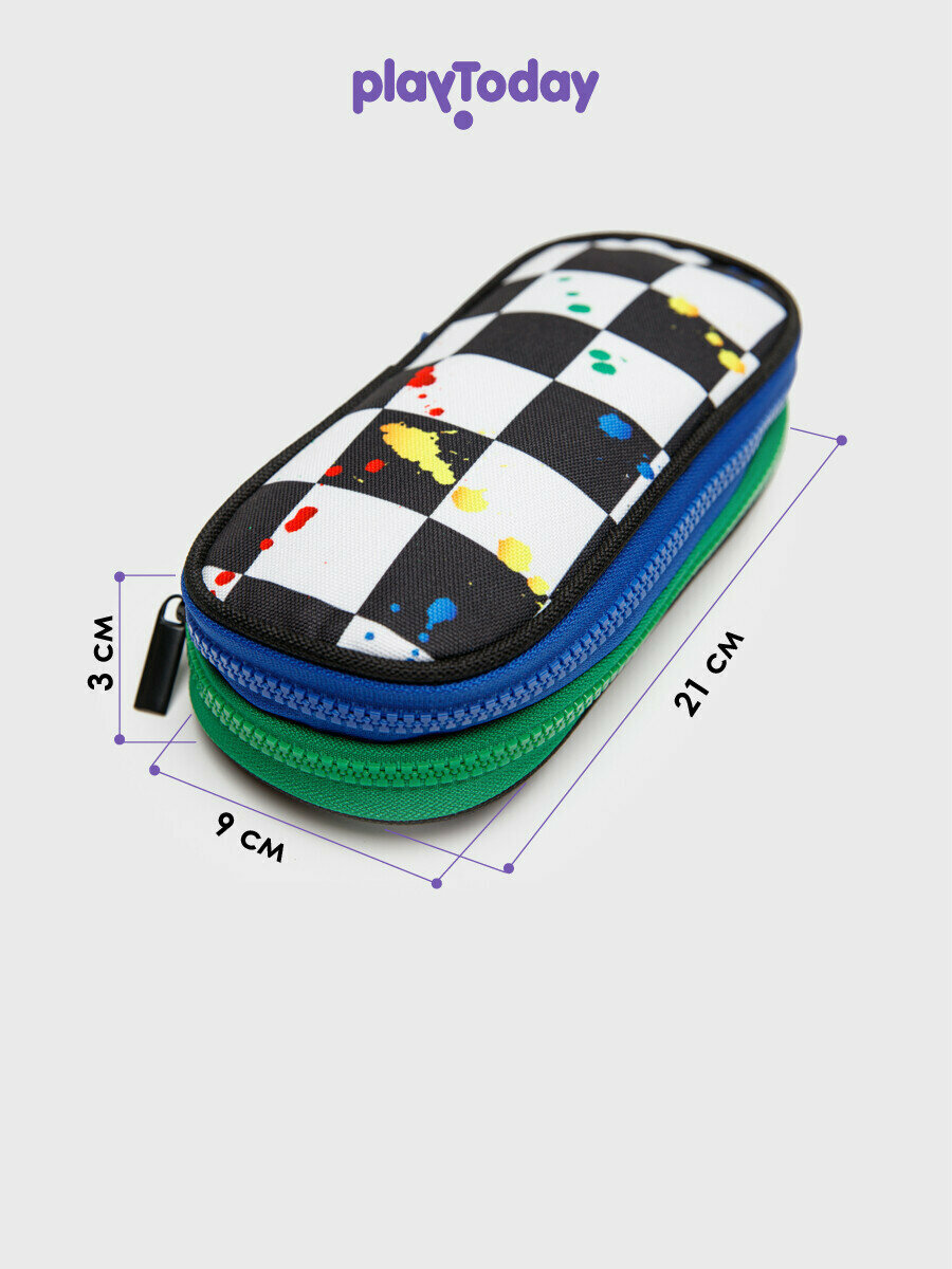 Пенал для мальчика PlayToday, размер 21*9*3 см, черный — фото 1