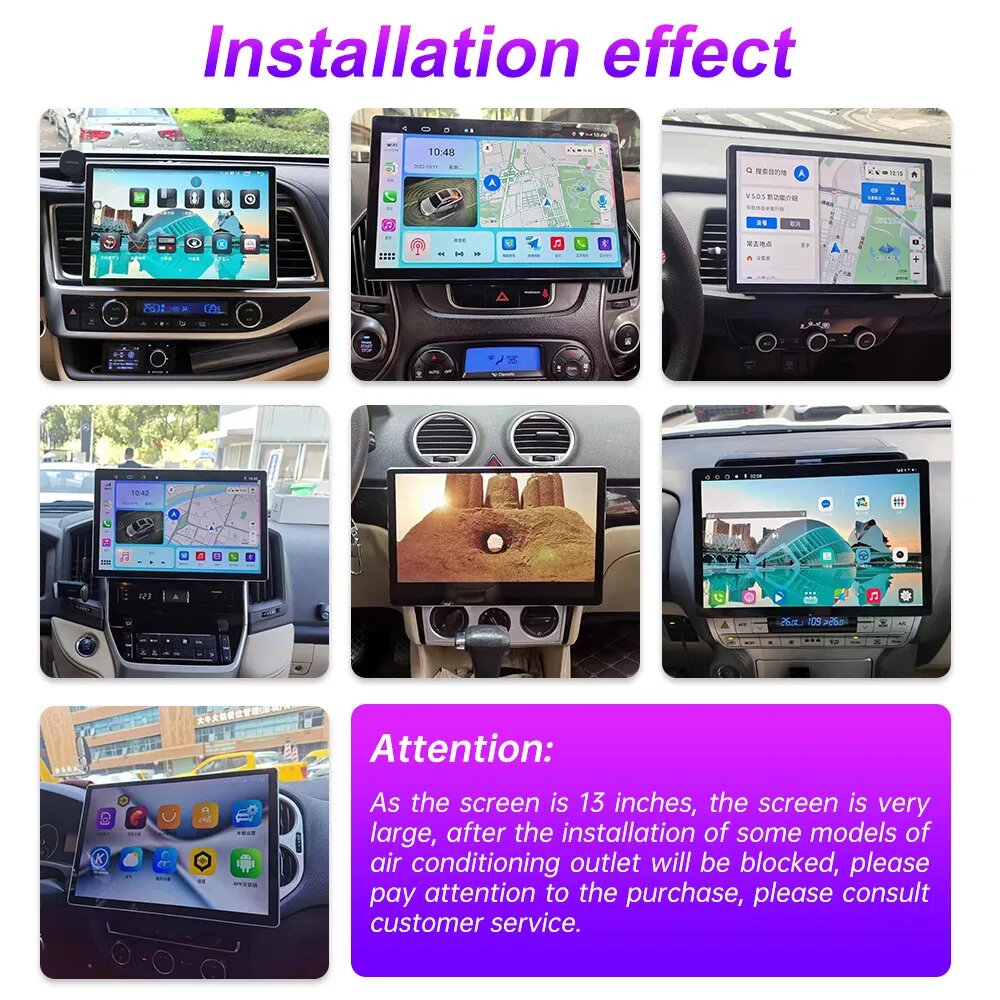 Автомагнитола 2 din, 13,1 дюйма, GPS, Android 11, для Nissan, Hyundai, KIA, TOYOTA, Honda, A7-2G-32G — фото 1
