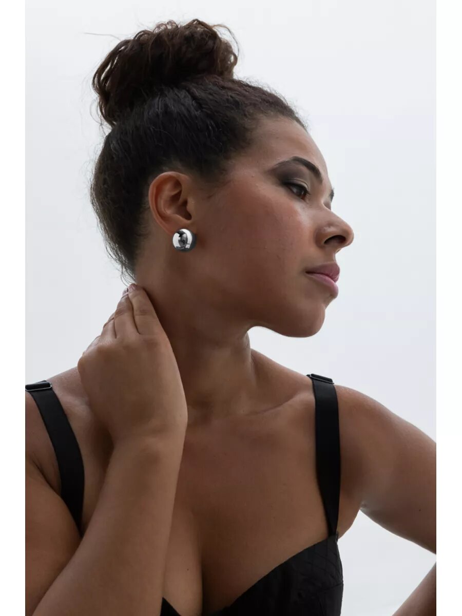 Серьги MAIRA, размер 20 мм, серебро — фото 1