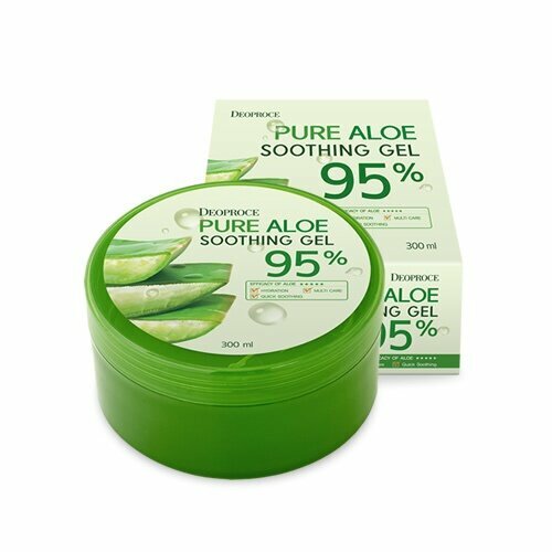 Гель для лица и тела многофункциональный с Алое 95% DEOPROCE Pure Aloe Soothing Gel 95%, 300ml