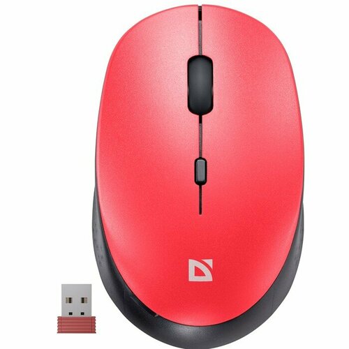 Мышь Defender Auris MB-027 беспроводная оптическая 1600 dpi 1xAA не в компл красная комплект из 3 шт 232700₽