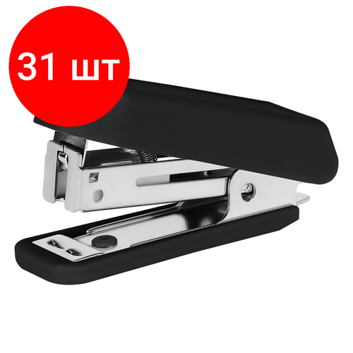 Комплект 31 шт Мини-степлер 10 OfficeSpace до 7л пластиковый корпус черный 1902₽