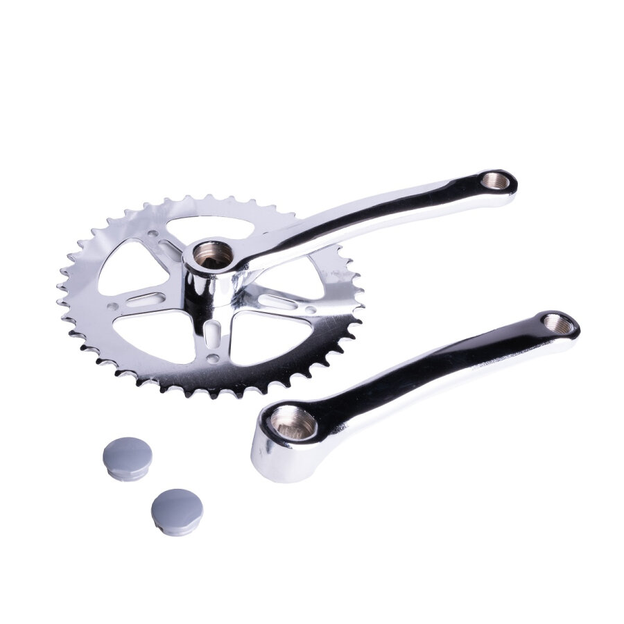 фото Система шатунов для велосипеда STELS "под ромб" 165 мм сталь хром (580273)