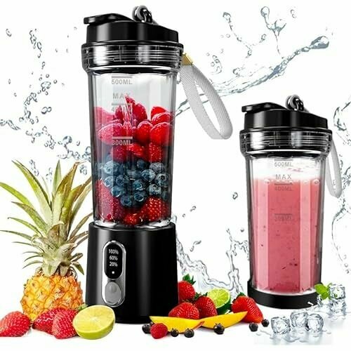 QIANCHEN Blender Smoothie Maker USB-миксер мини-портативный блендер портативный блендер портативный смузи-мейкер настольный миксер 500 мл без BPA индикатор питания и шкала 1290300₽