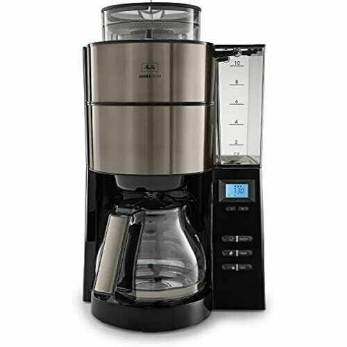 Melitta Aroma Fresh Кофемашина с фильтром Встроенная кофемолка Со стеклянным кувшином Функция таймера Система капля-стоп 10 чашек Серый металлик 1021 03 6828700₽