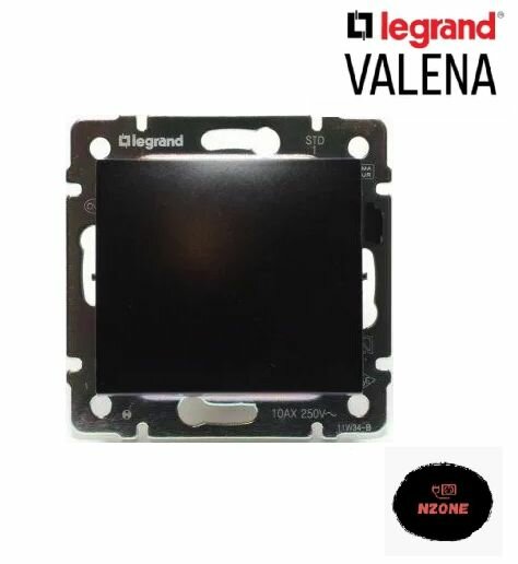Одноклавишный выключатель Legrand Valena Black (Черный) арт 770301 (1шт) Франция