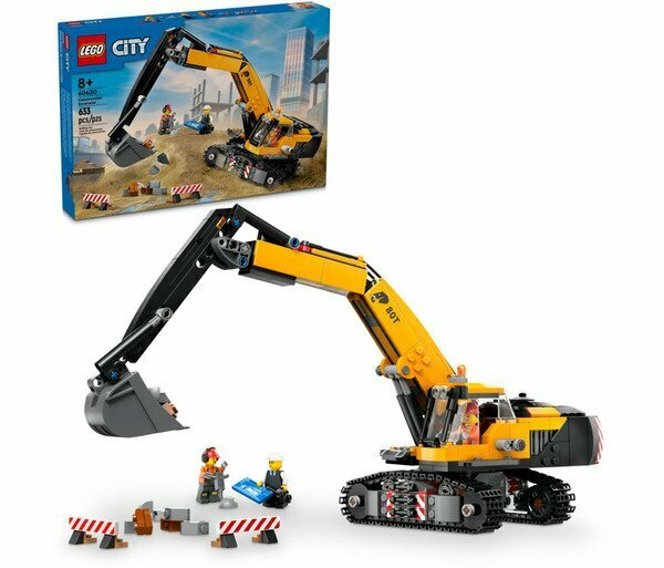 Конструктор LEGO City 60420 Желтый строительный экскаватор (Lego 60420)