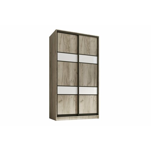 Шкаф-купе Каппи 2 120-45-220 дуб крафт серый профиль коньяк наполнение белье/платье