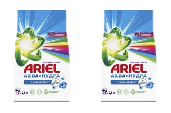 Стиральный порошок Ариэль автомат, Touch of Lenor Fresh, 2,5 кг, 2 шт