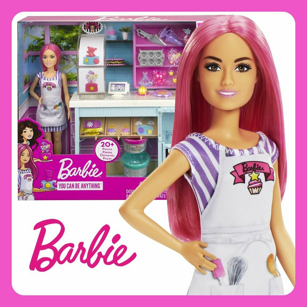 Игровой набор Барби - Кондитерская с куклой HGB73