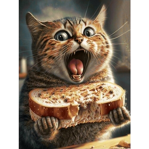 Алмазная мозаика Гранни «Обжорка» (40х30 см, полная выкладка, квадратные стразы)