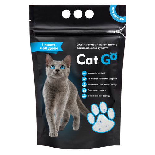 Наполнитель Cat Go для кошачьего туалета, силикагель, 3,5 кг (8 л)