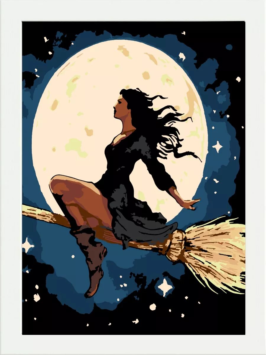 Картина по номерам Ведьма 40х50 см Холст на Подрамнике