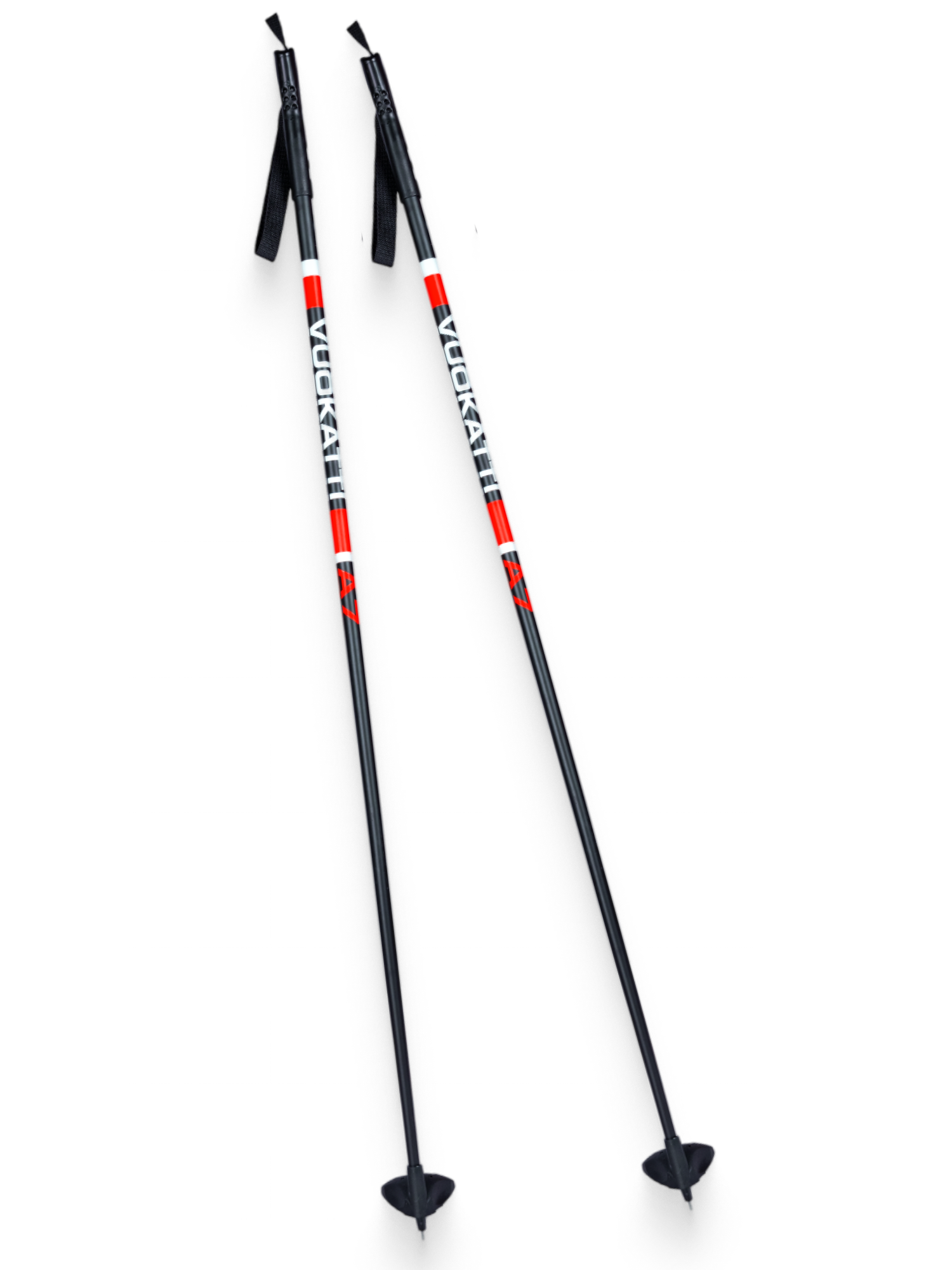 Лыжные палки VUOKATTI Black/Red 100% стекловолокно 105 см
