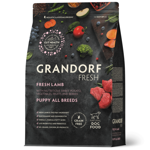 Grandorf Fresh Puppy Lamb корм для щенков ягненок с бататом 1кг