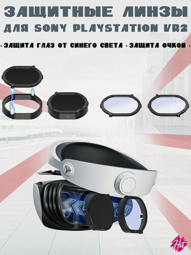Изображение товара Комплект линз DEVASO для Sony Playstation VR2, защита глаз от синего света, защита очков от царапин