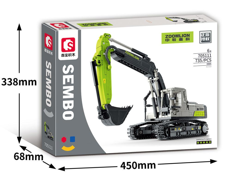 Развивающие Игры Xiaomi Вездеходный конструктор Xiaomi Zoomlion для детей 5-14 лет