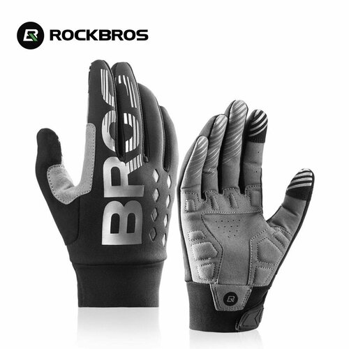 фото Перчатки rockbros rockbros 209 для мужчин и женщин, размер s, черный/серый