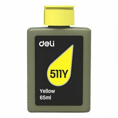 Чернила водорастворимые Deli 511Y-EA1 желтый 65 мл 1367₽